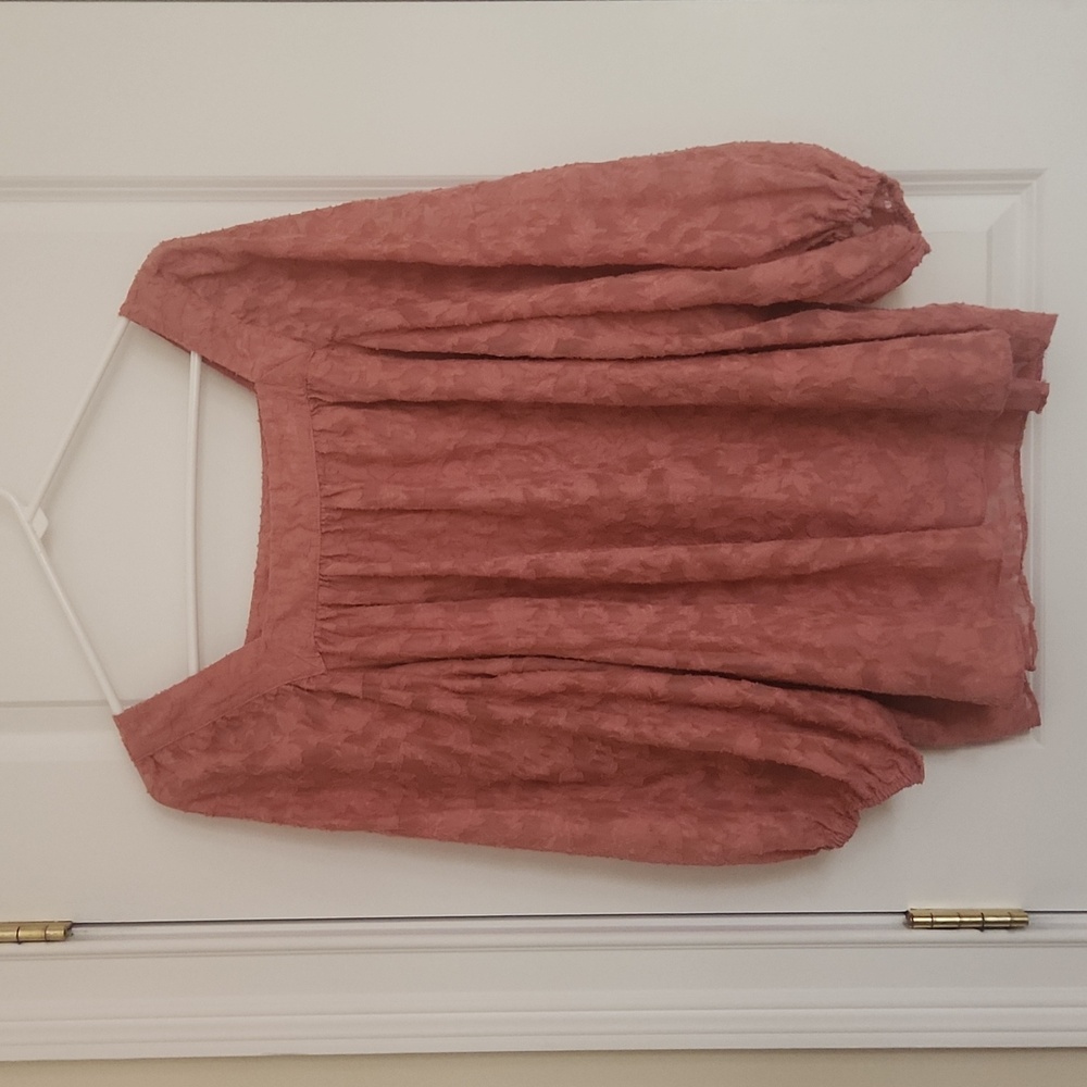 Lauren Conrad Square Neck Flower Sheer Tunic XXL